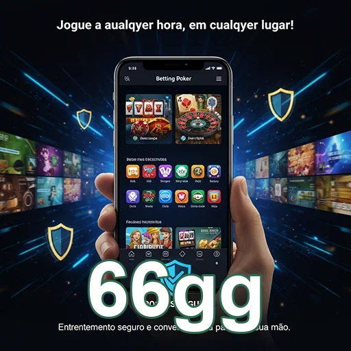 Tela de celular exibindo jogos do cassino 66gg.