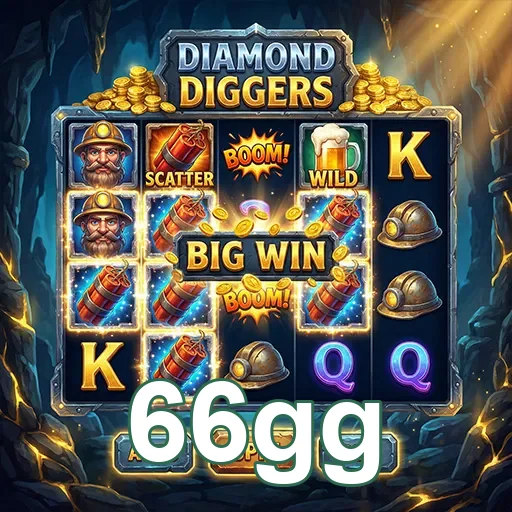 Imagem de jogo de slots Diamond Diggers no site 66gg.