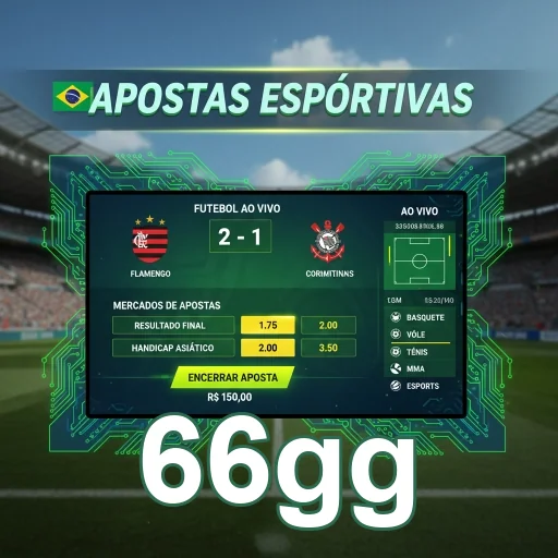 Tela de apostas ao vivo do 66gg com dados de jogo.