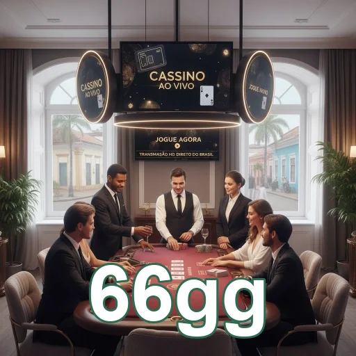 Jogadores em cassino ao vivo do 66gg desfrutando serviços VIP.