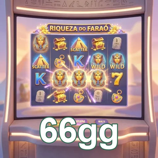 Jogos de cassino mobile no 66gg com 'Riqueza do Faraó'.