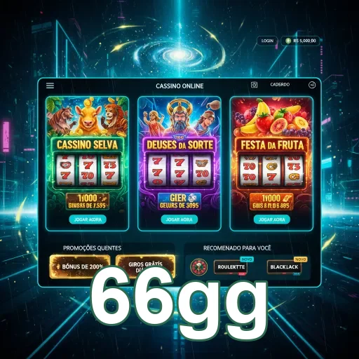 Interface de jogos VIP da 66gg com opções exclusivas.