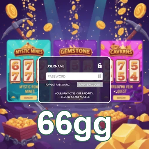 Tela do aplicativo 66gg exibindo jogos de slots populares.