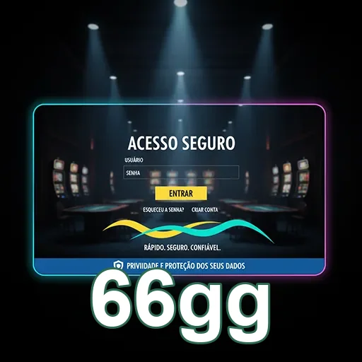 Tela de acesso seguro da plataforma 66gg para jogadores VIP.